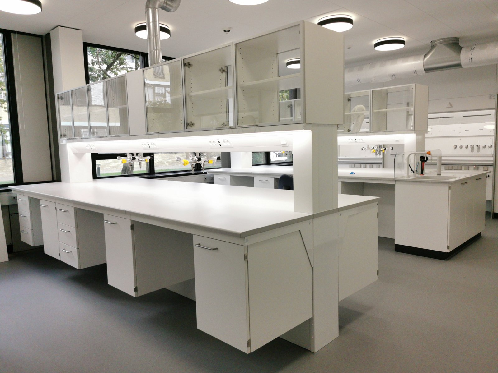 Laboratory furniture with integrated services